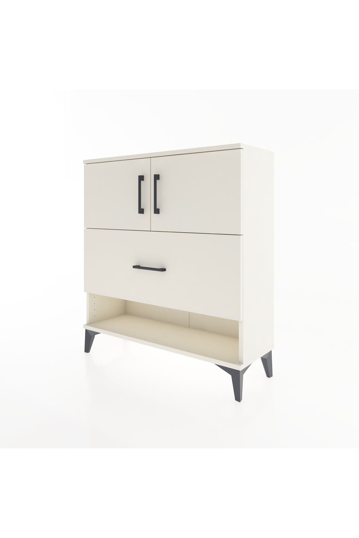 Arges Şifonyer 2 Raflı Tek Çekmeceli 2 Kapaklı 88x30x96 Aytaşı-Aytaşı