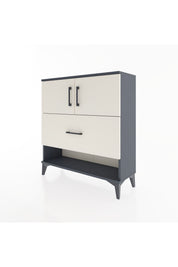 Arges Şifonyer 2 Raflı Tek Çekmeceli 2 Kapaklı 88x30x96 Antrasit-Aytaşı