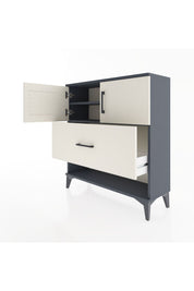 Arges Şifonyer 2 Raflı Tek Çekmeceli 2 Kapaklı 88x30x96 Antrasit-Aytaşı