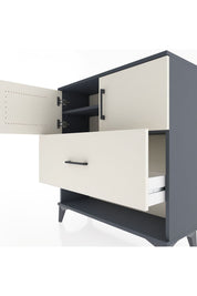 Arges Şifonyer 2 Raflı Tek Çekmeceli 2 Kapaklı 88x30x96 Antrasit-Aytaşı