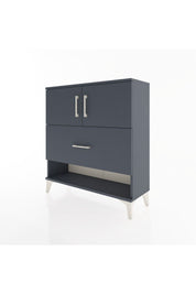 Arges Şifonyer 2 Raflı Tek Çekmeceli 2 Kapaklı 88x30x96 Antrasit-Antrasit