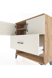 Arges Şifonyer 2 Raflı Tek Çekmeceli 2 Kapaklı 88x30x96 Çam-Aytaşı