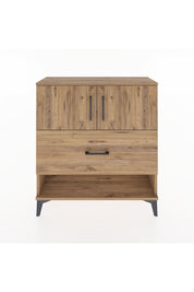 Arges Şifonyer 2 Raflı Tek Çekmeceli 2 Kapaklı 88x30x96 Çam-Çam