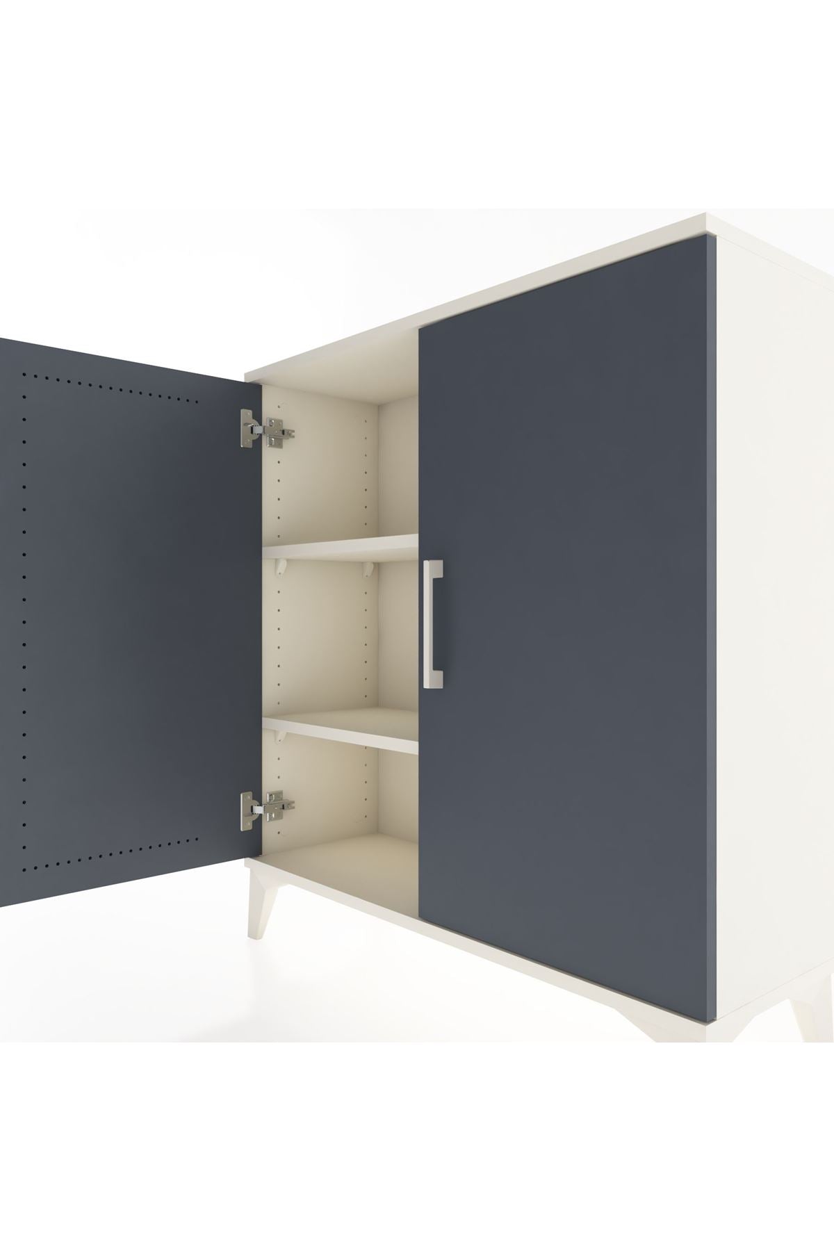 Arges Şifonyer 2 Raflı 2 Kapaklı 88x30x96 Aytaşı-Antrasit