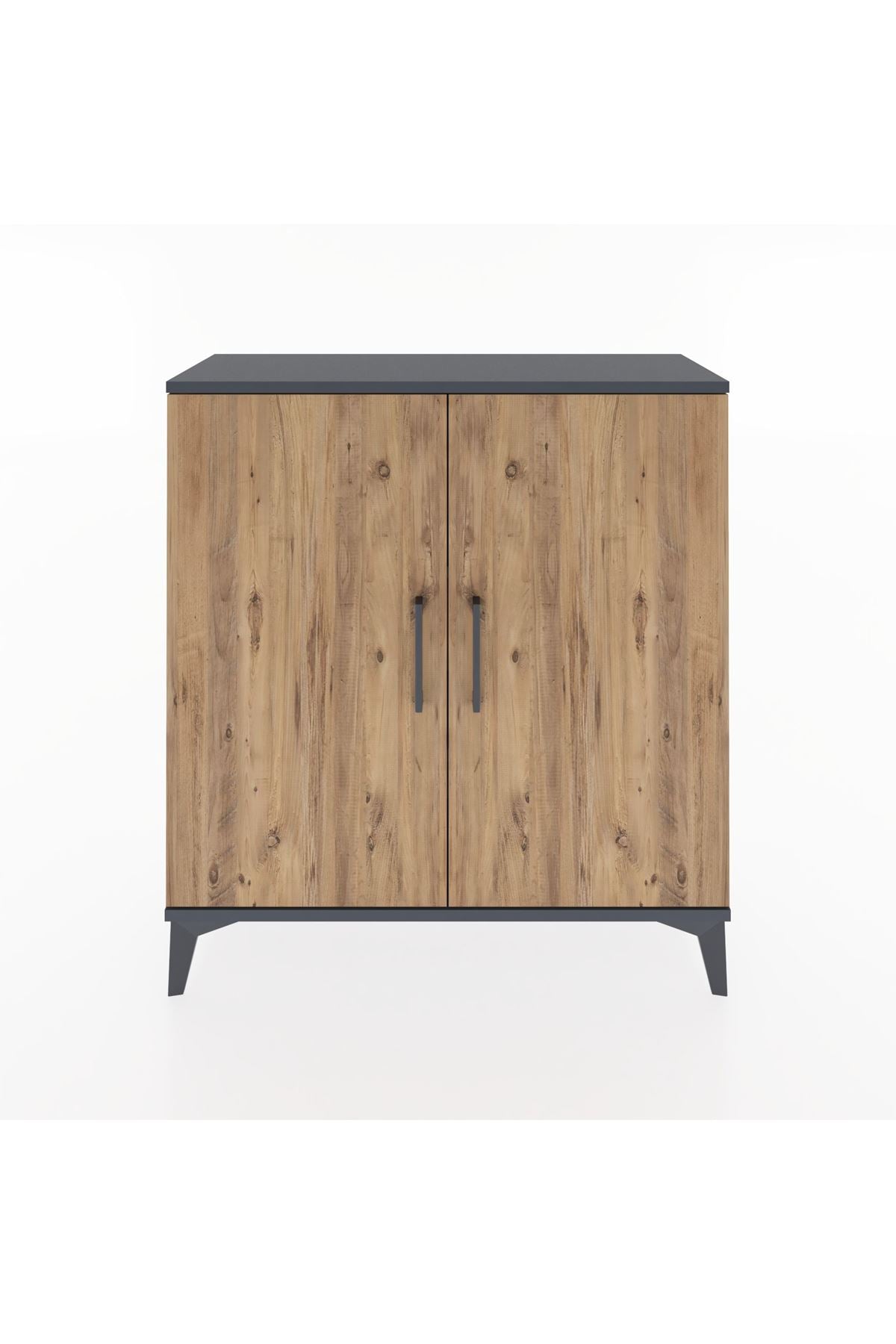 Arges Şifonyer 2 Raflı 2 Kapaklı 88x30x96 Antrasit-Çam