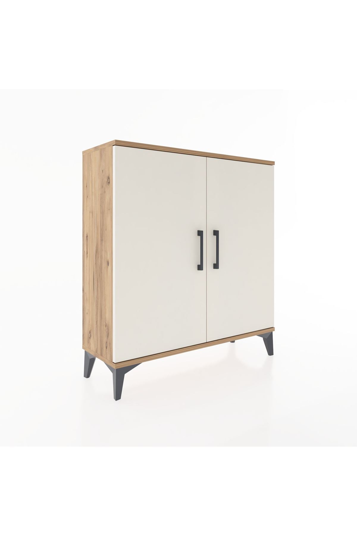 Arges Şifonyer 2 Raflı 2 Kapaklı 88x30x96 Çam-Aytaşı