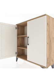 Arges Şifonyer 2 Raflı 2 Kapaklı 88x30x96 Çam-Aytaşı