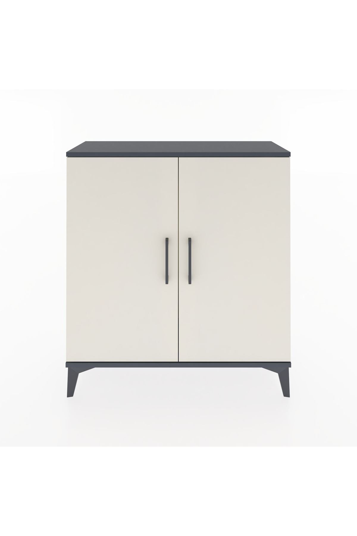 Arges Şifonyer 2 Kapaklı 88x30x96 Antrasit-Aytaşı