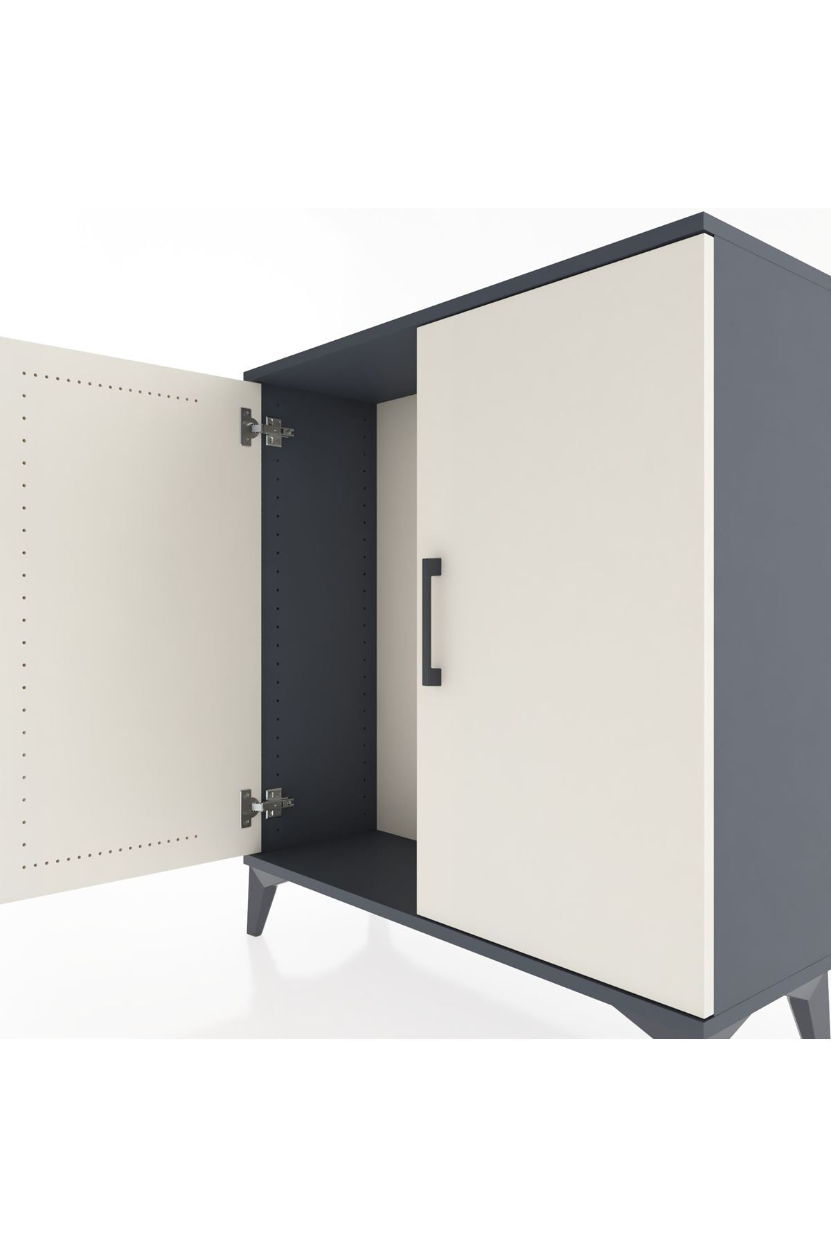 Arges Şifonyer 2 Kapaklı 88x30x96 Antrasit-Aytaşı