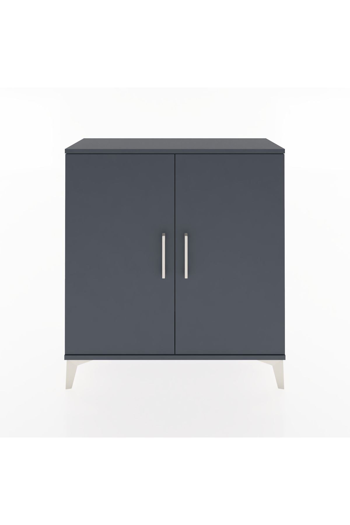 Arges Şifonyer 2 Kapaklı 88x30x96 Antrasit-Antrasit