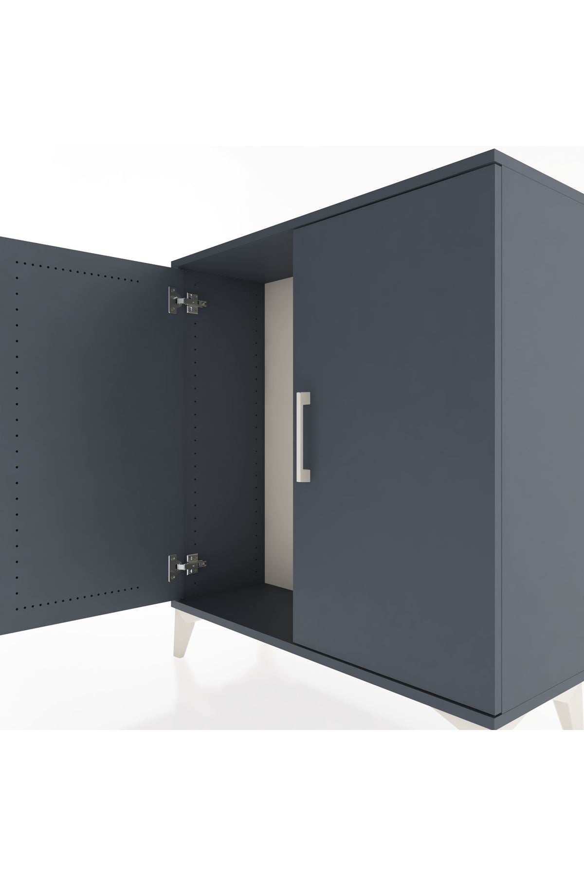 Arges Şifonyer 2 Kapaklı 88x30x96 Antrasit-Antrasit