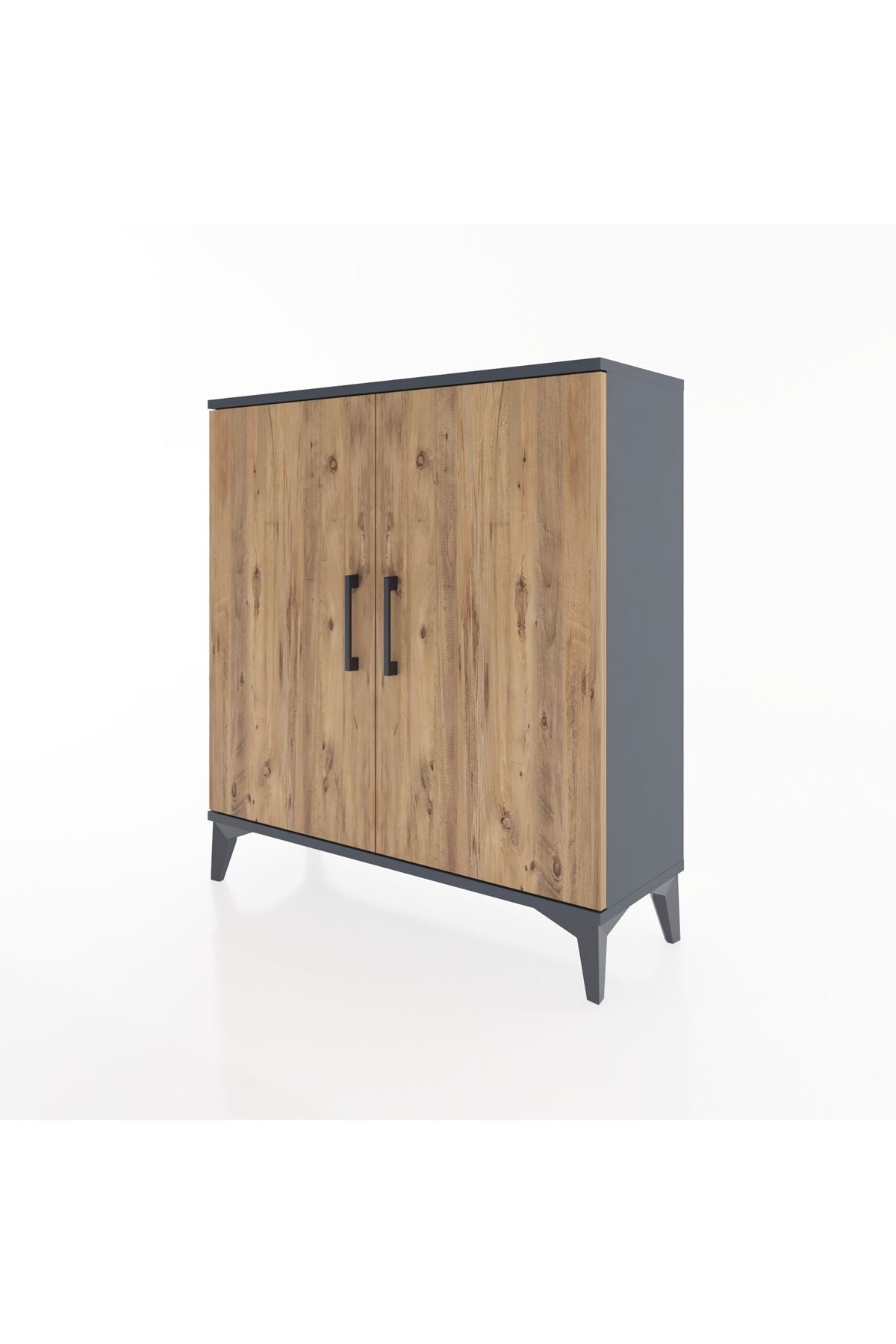 Arges Şifonyer 2 Kapaklı 88x30x96 Antrasit-Çam