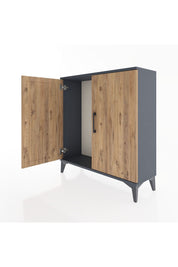 Arges Şifonyer 2 Kapaklı 88x30x96 Antrasit-Çam