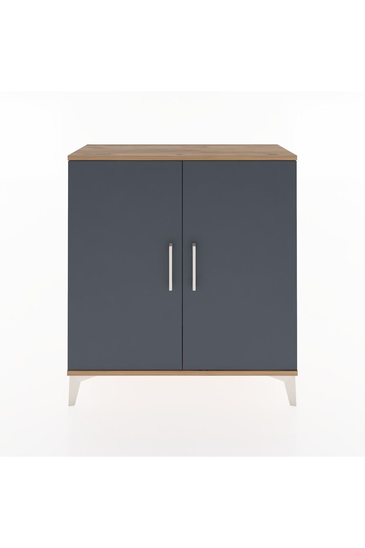 Arges Şifonyer 2 Kapaklı 88x30x96 Çam-Antrasit