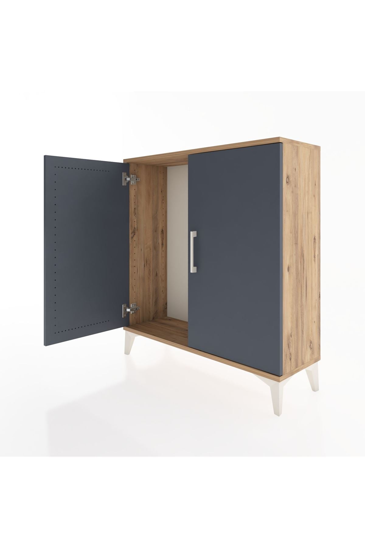 Arges Şifonyer 2 Kapaklı 88x30x96 Çam-Antrasit