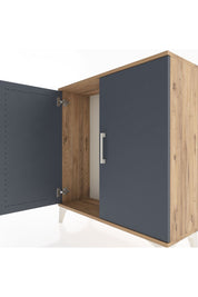 Arges Şifonyer 2 Kapaklı 88x30x96 Çam-Antrasit