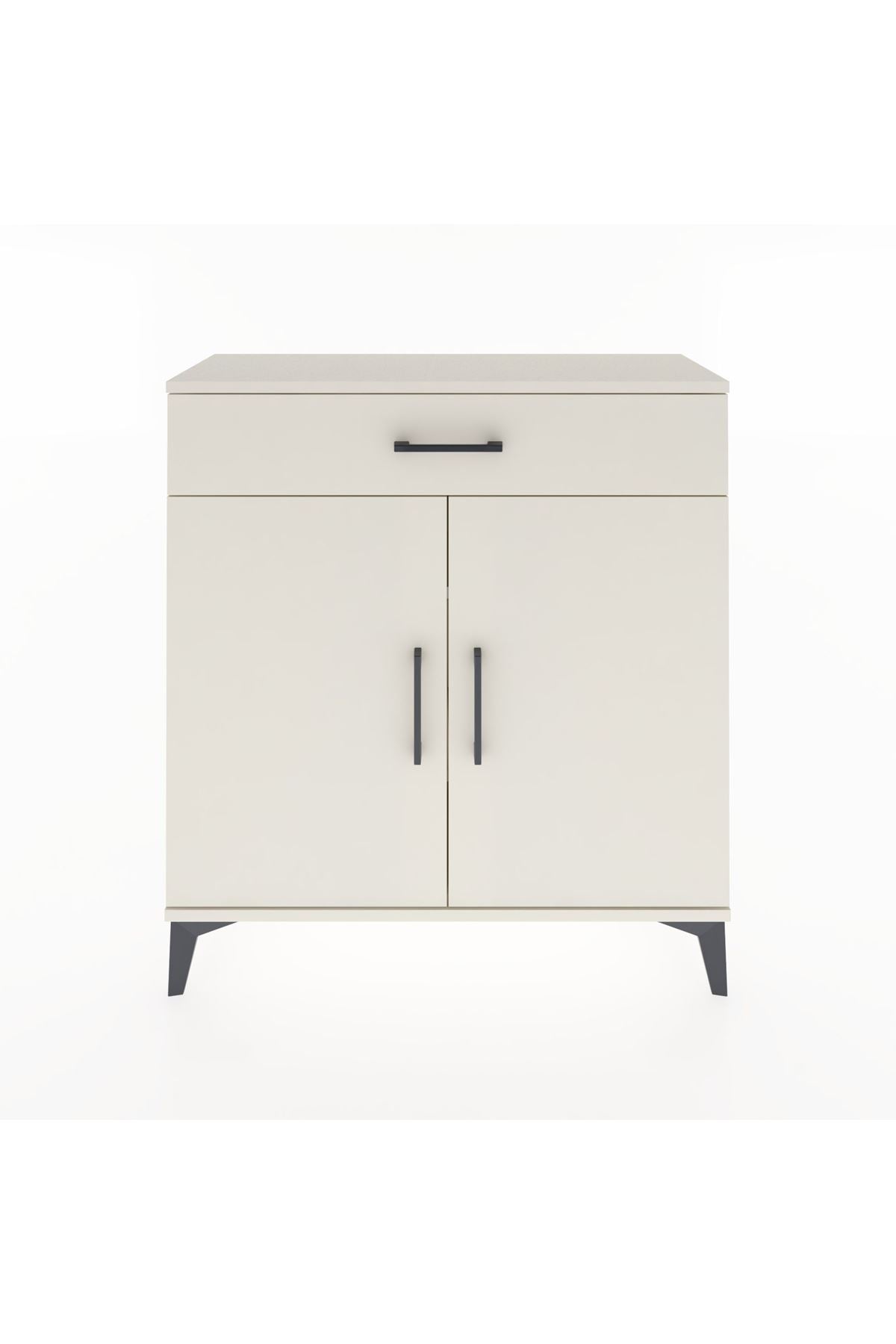 Arges Şifonyer 2 Raflı Tek Çekmeceli 2 Kapaklı 88x30x96 Aytaşı-Aytaşı