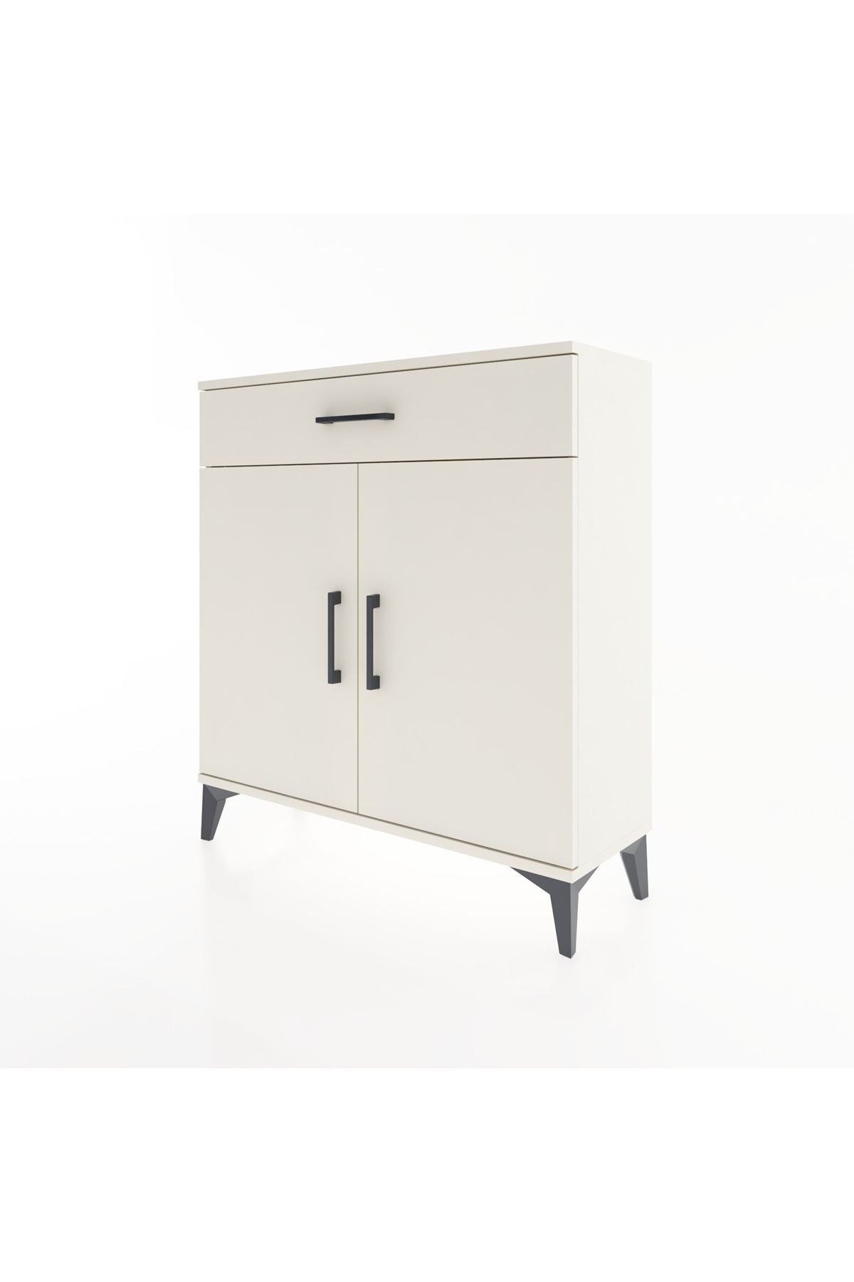 Arges Şifonyer 2 Raflı Tek Çekmeceli 2 Kapaklı 88x30x96 Aytaşı-Aytaşı