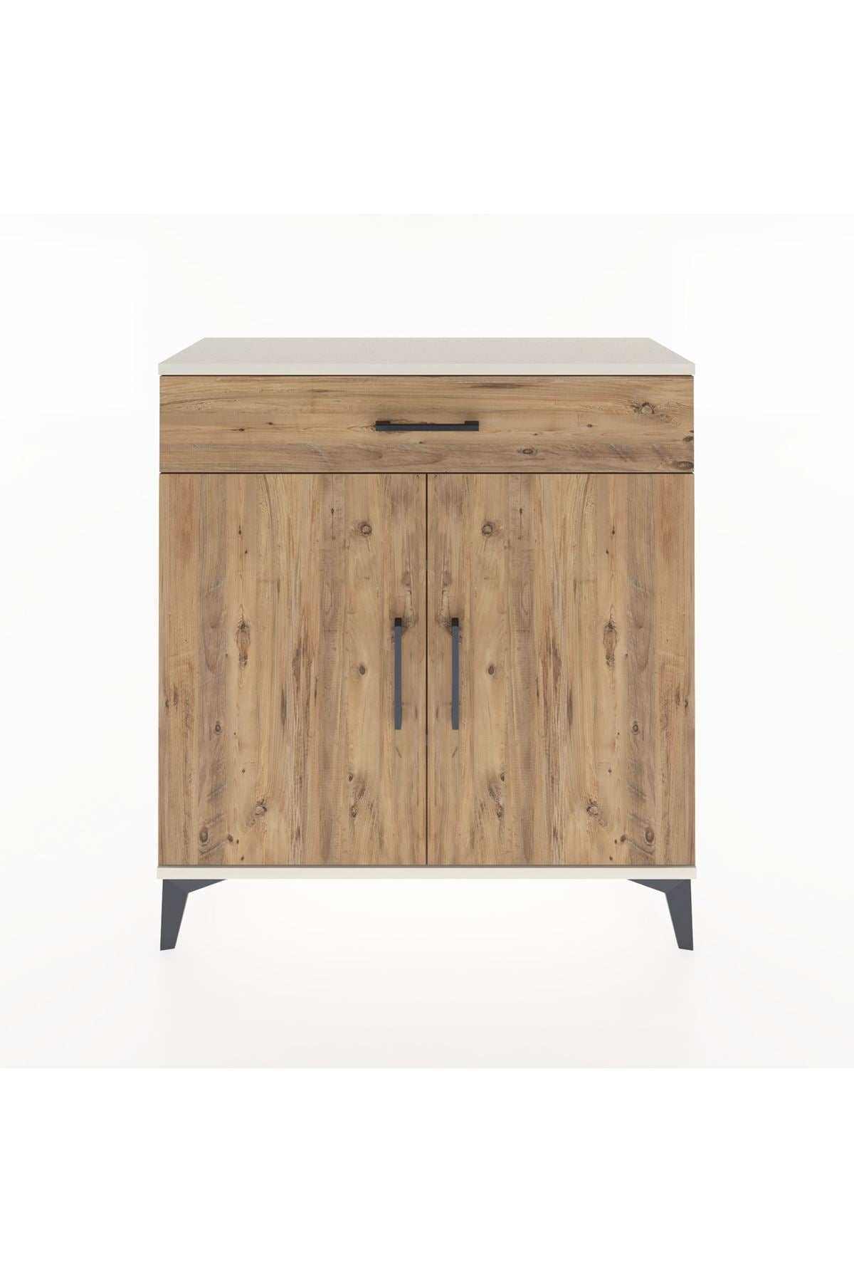 Arges Şifonyer 2 Raflı Tek Çekmeceli 2 Kapaklı 88x30x96 Aytaşı-Çam