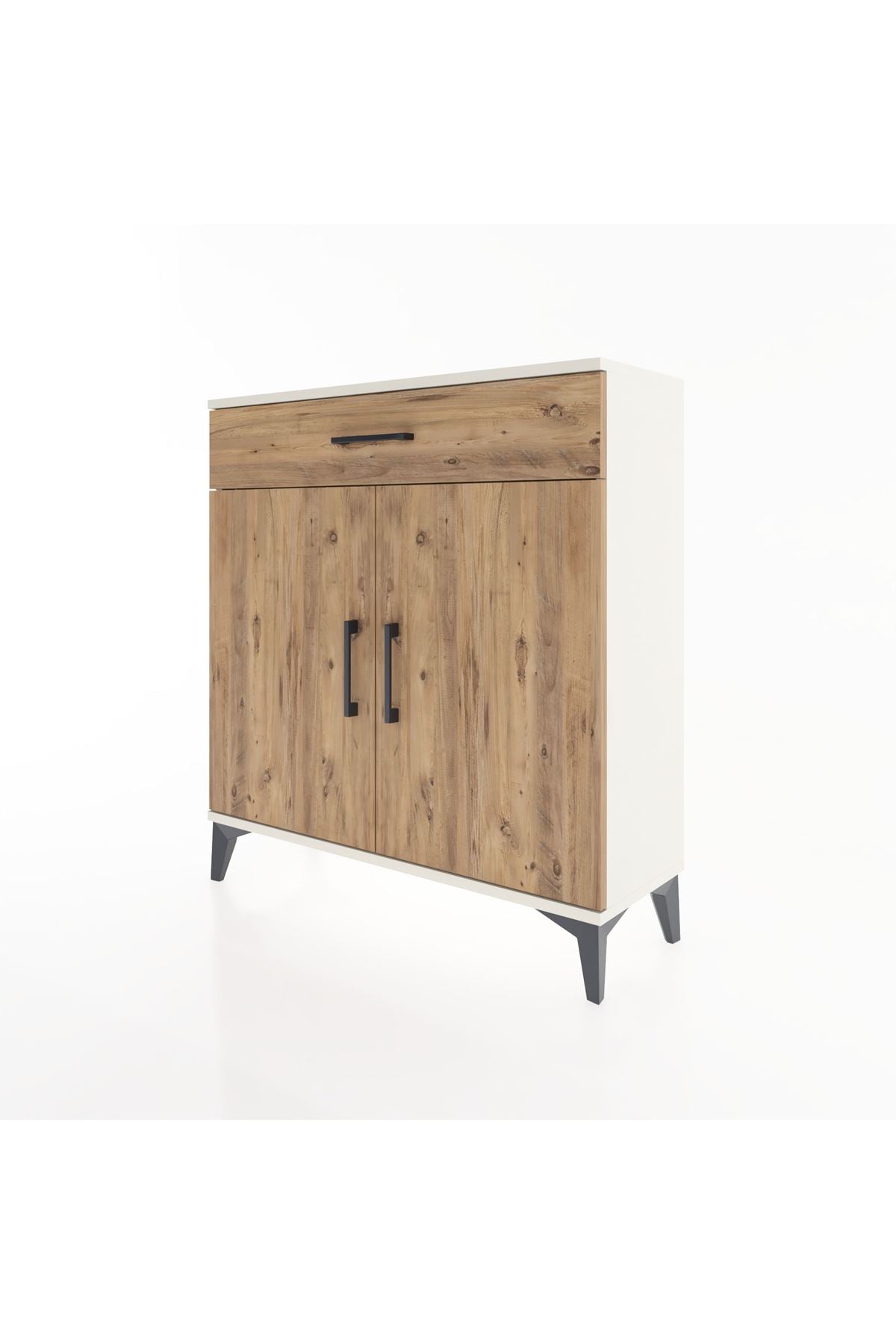 Arges Şifonyer 2 Raflı Tek Çekmeceli 2 Kapaklı 88x30x96 Aytaşı-Çam