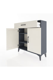 Arges Şifonyer 2 Raflı Tek Çekmeceli 2 Kapaklı 88x30x96 Antrasit-Aytaşı