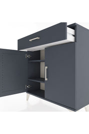 Arges Şifonyer 2 Raflı Tek Çekmeceli 2 Kapaklı 88x30x96 Antrasit-Antrasit