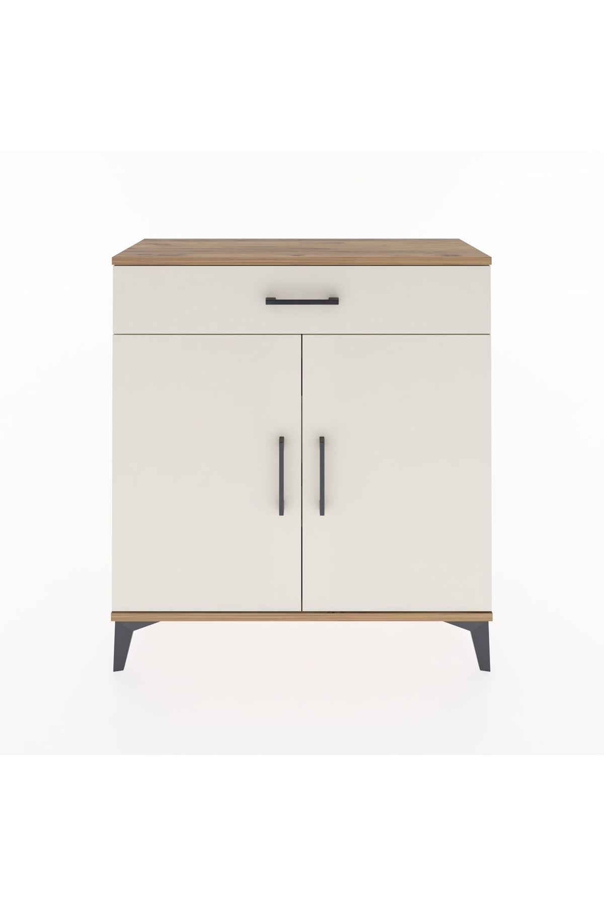 Arges Şifonyer 2 Raflı Tek Çekmeceli 2 Kapaklı 88x30x96 Çam-Aytaşı