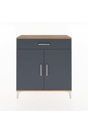 Arges Şifonyer 2 Raflı Tek Çekmeceli 2 Kapaklı 88x30x96 Çam-Antrasit