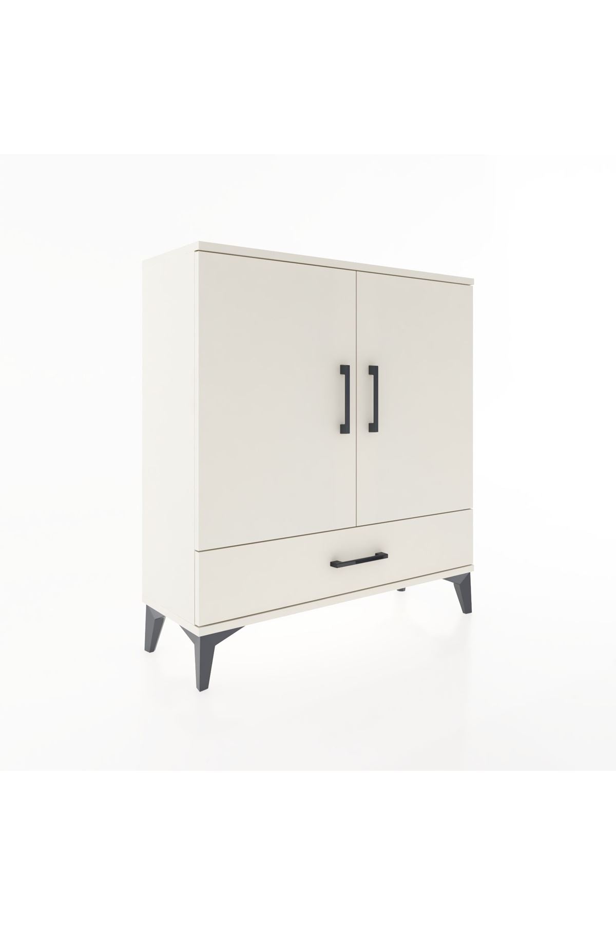 Arges Şifonyer 3 Raflı Tek Çekmeceli 2 Kapaklı 88x30x96 Aytaşı-Aytaşı