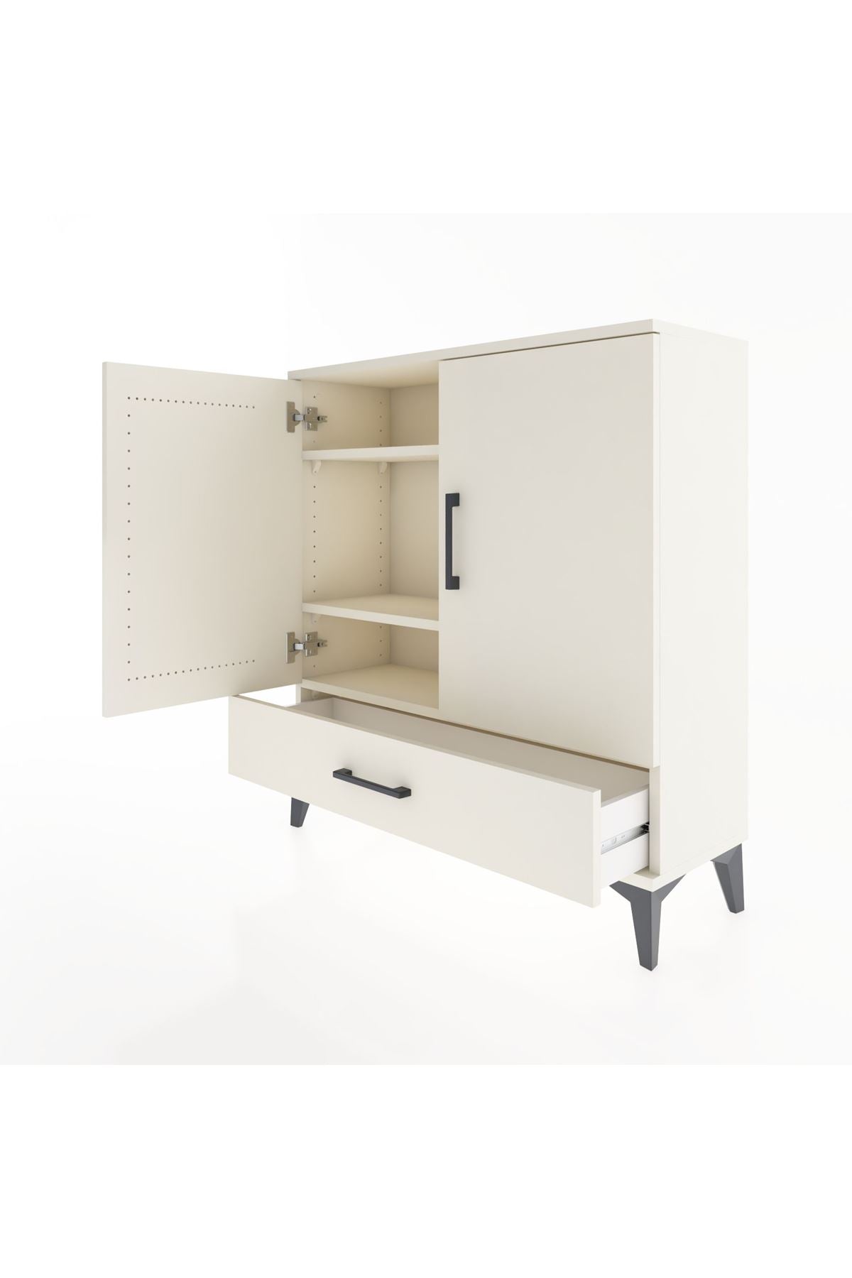 Arges Şifonyer 3 Raflı Tek Çekmeceli 2 Kapaklı 88x30x96 Aytaşı-Aytaşı