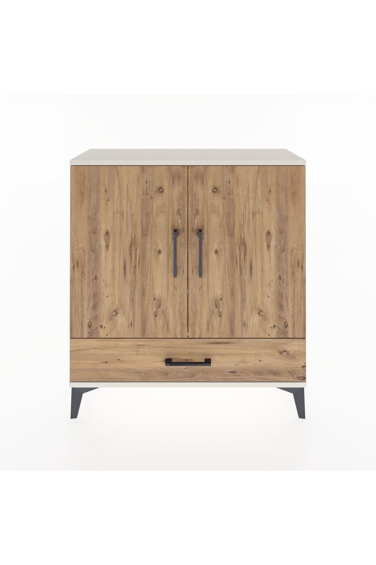 Arges Şifonyer 3 Raflı Tek Çekmeceli 2 Kapaklı 88x30x96 Aytaşı-Çam