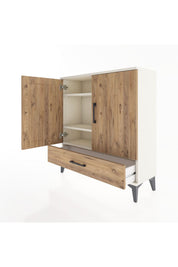 Arges Şifonyer 3 Raflı Tek Çekmeceli 2 Kapaklı 88x30x96 Aytaşı-Çam