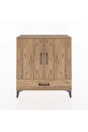 Arges Şifonyer 3 Raflı Tek Çekmeceli 2 Kapaklı 88x30x96 Çam-Çam