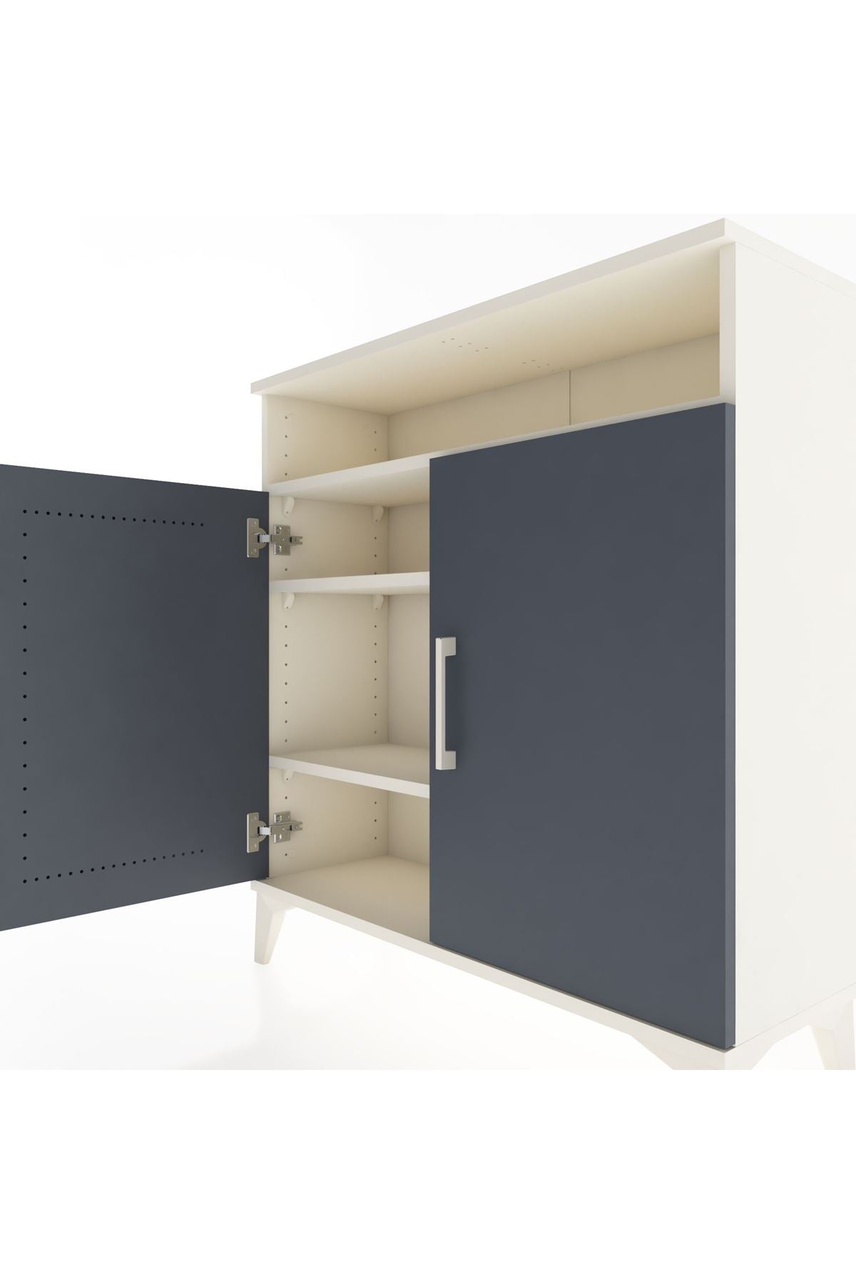 Arges Şifonyer 3 Raflı 2 Kapaklı 88x30x96 Aytaşı-Antrasit