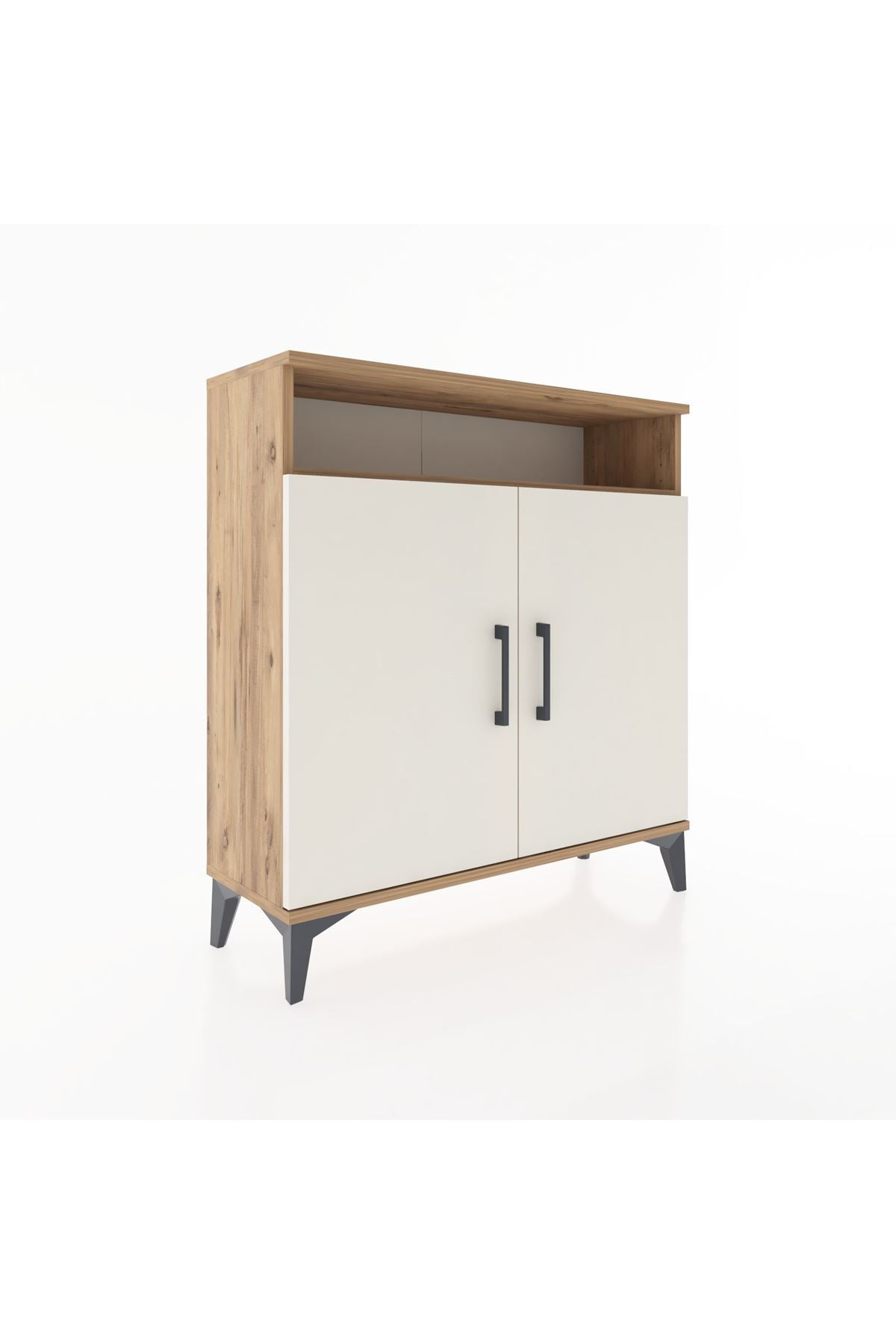 Arges Şifonyer 3 Raflı 2 Kapaklı 88x30x96 Çam-Aytaşı