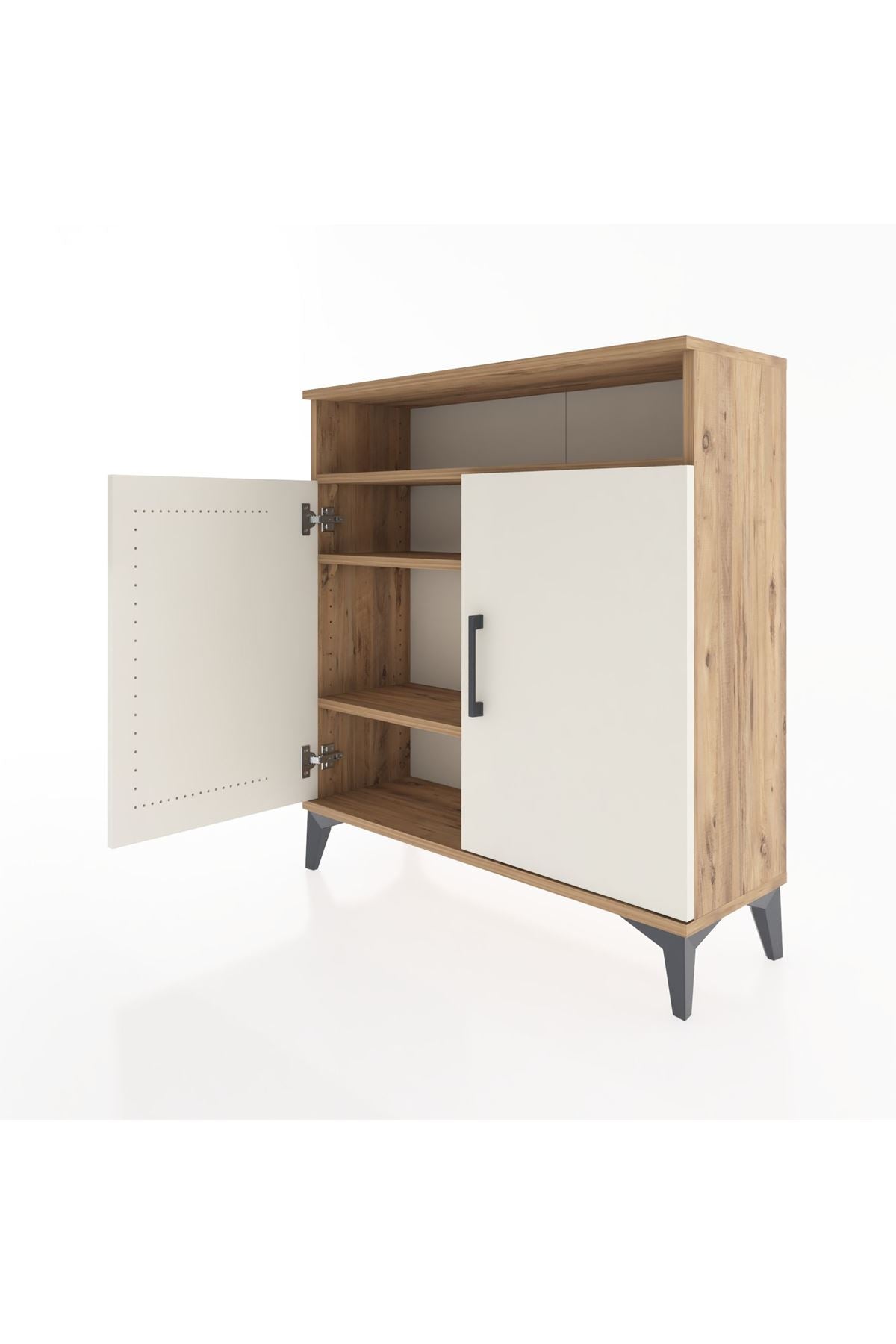 Arges Şifonyer 3 Raflı 2 Kapaklı 88x30x96 Çam-Aytaşı