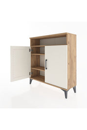 Arges Şifonyer 3 Raflı 2 Kapaklı 88x30x96 Çam-Aytaşı