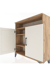 Arges Şifonyer 3 Raflı 2 Kapaklı 88x30x96 Çam-Aytaşı