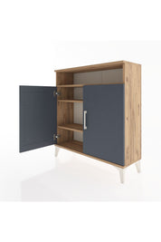 Arges Şifonyer 3 Raflı 2 Kapaklı 88x30x96 Çam-Antrasit