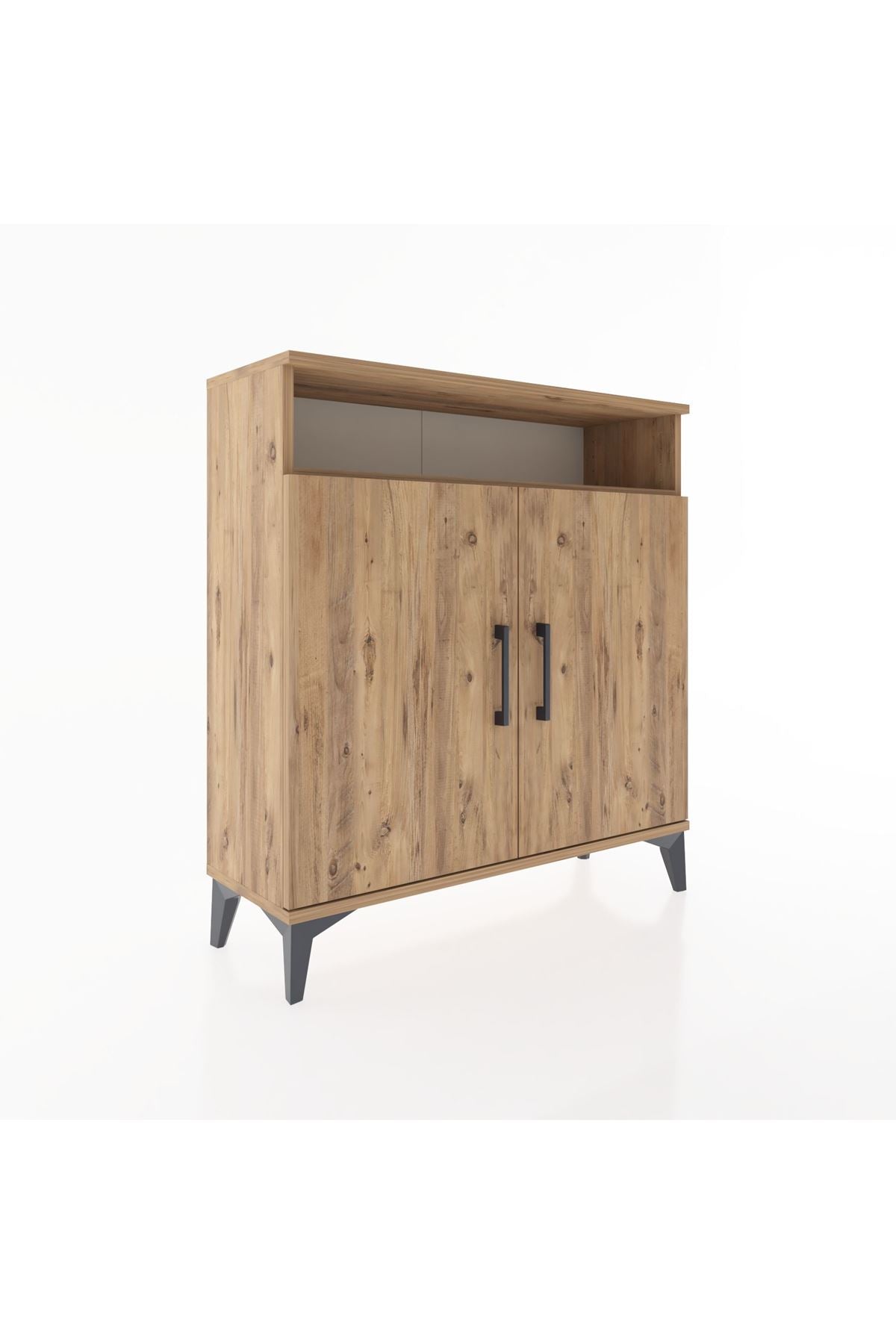 Arges Şifonyer 3 Raflı 2 Kapaklı 88x30x96 Çam-Çam