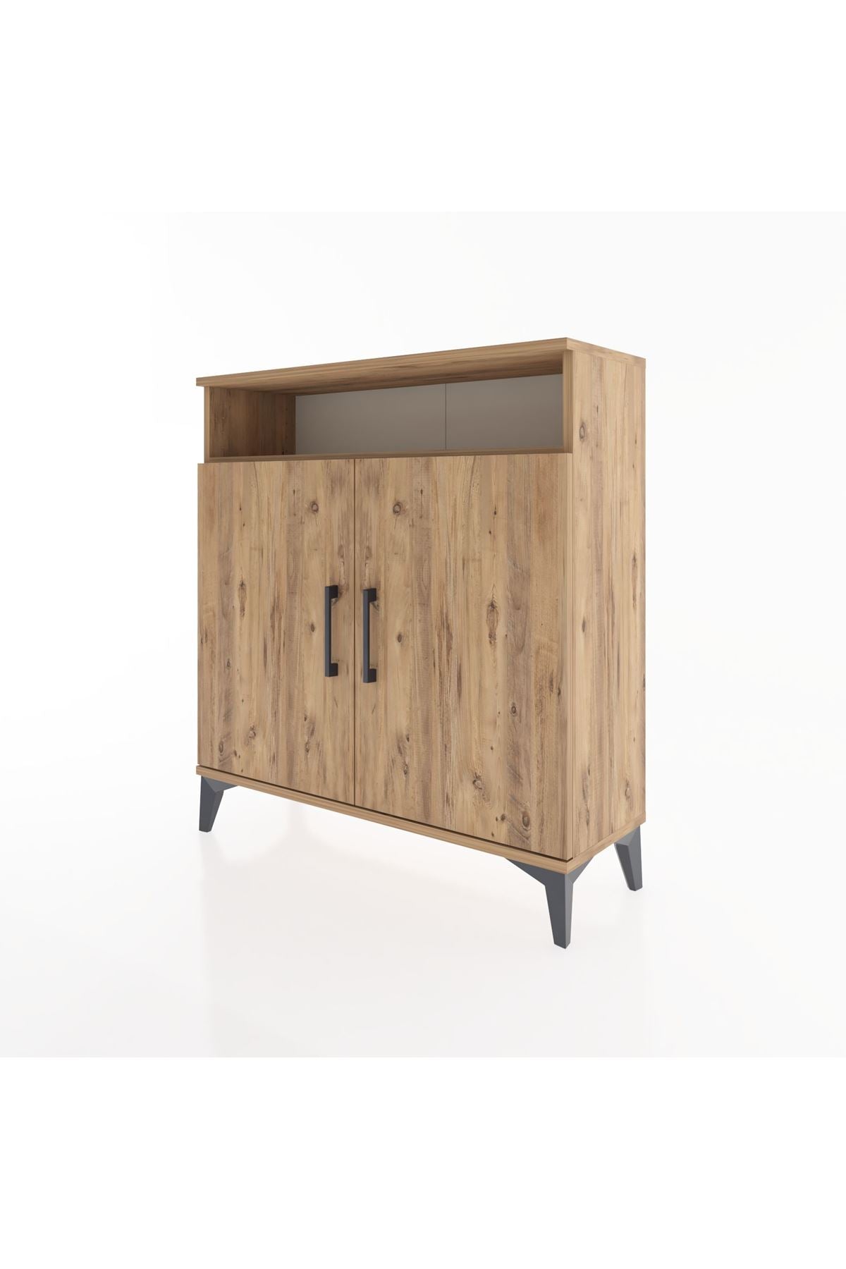 Arges Şifonyer 3 Raflı 2 Kapaklı 88x30x96 Çam-Çam