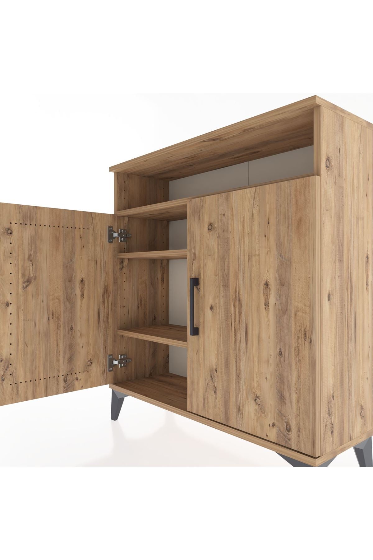 Arges Şifonyer 3 Raflı 2 Kapaklı 88x30x96 Çam-Çam