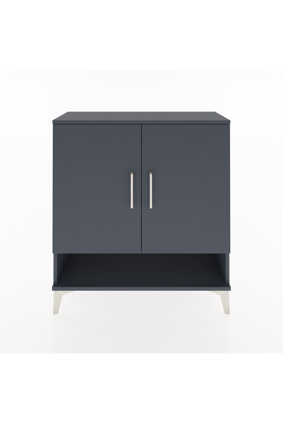 Arges Şifonyer 3 Raflı 2 Kapaklı 88x30x96 Antrasit-Antrasit