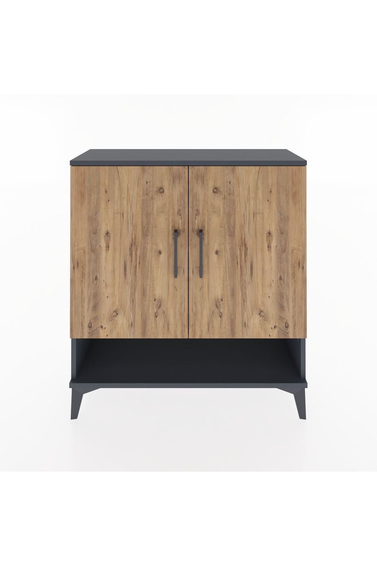 Arges Şifonyer 3 Raflı 2 Kapaklı 88x30x96 Antrasit-Çam