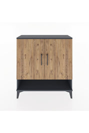 Arges Şifonyer 3 Raflı 2 Kapaklı 88x30x96 Antrasit-Çam