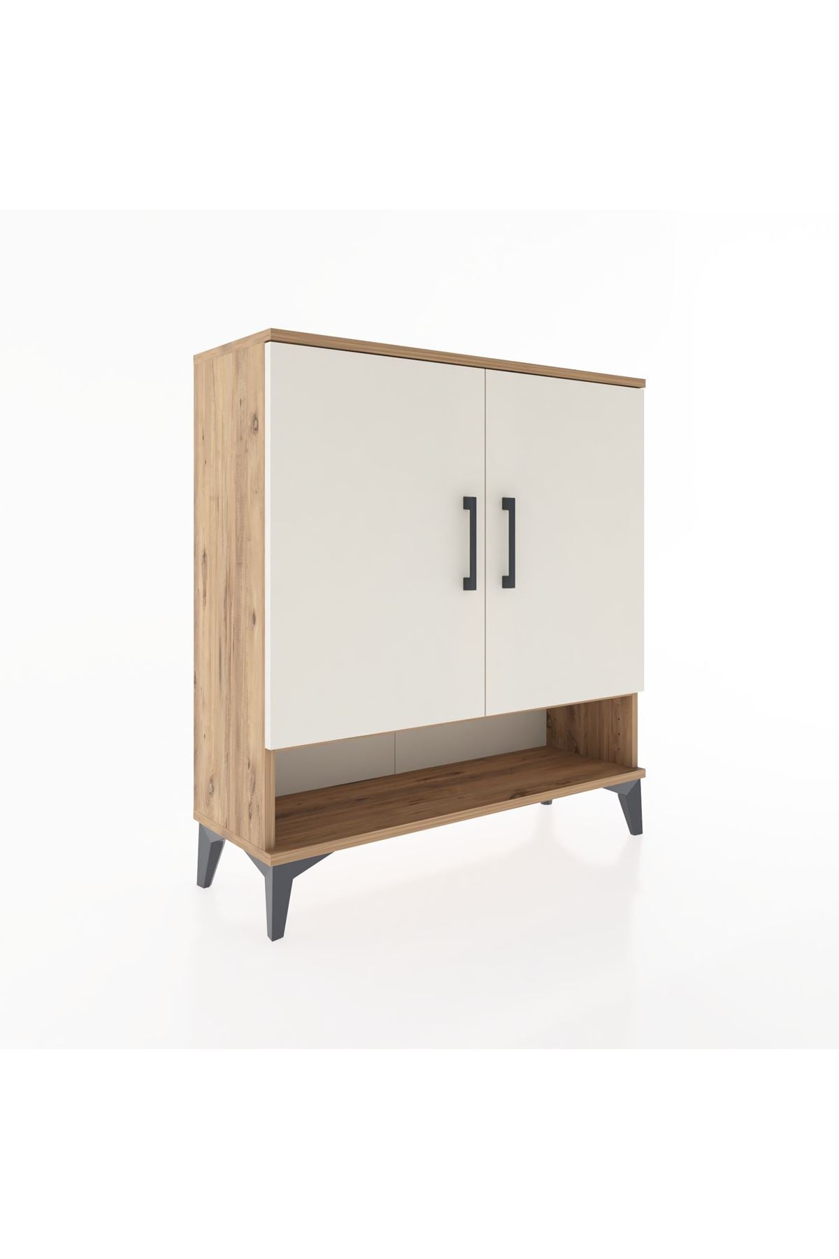 Arges Şifonyer 3 Raflı 2 Kapaklı 88x30x96 Çam-Aytaşı