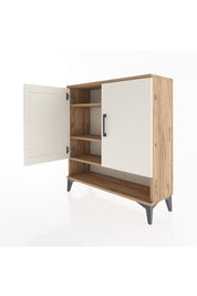 Arges Şifonyer 3 Raflı 2 Kapaklı 88x30x96 Çam-Aytaşı