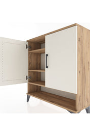 Arges Şifonyer 3 Raflı 2 Kapaklı 88x30x96 Çam-Aytaşı