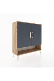 Arges Şifonyer 3 Raflı 2 Kapaklı 88x30x96 Çam-Antrasit