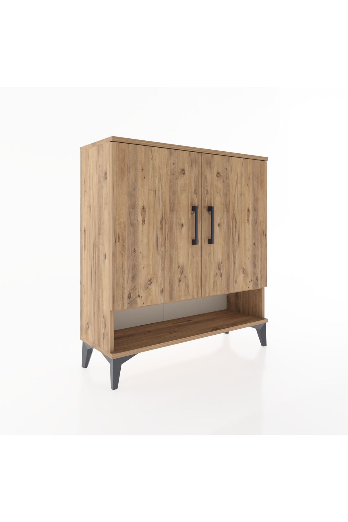 Arges Şifonyer 3 Raflı 2 Kapaklı 88x30x96 Çam-Çam